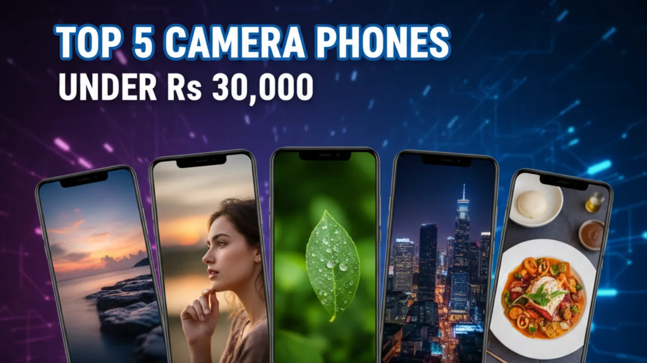 Top 5 Camera Phones Under Rs 30,000 in India (2025)