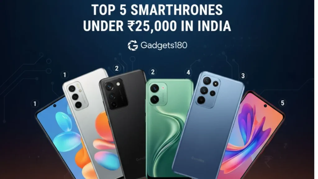 Top 5 Smartphones Under ₹25,000