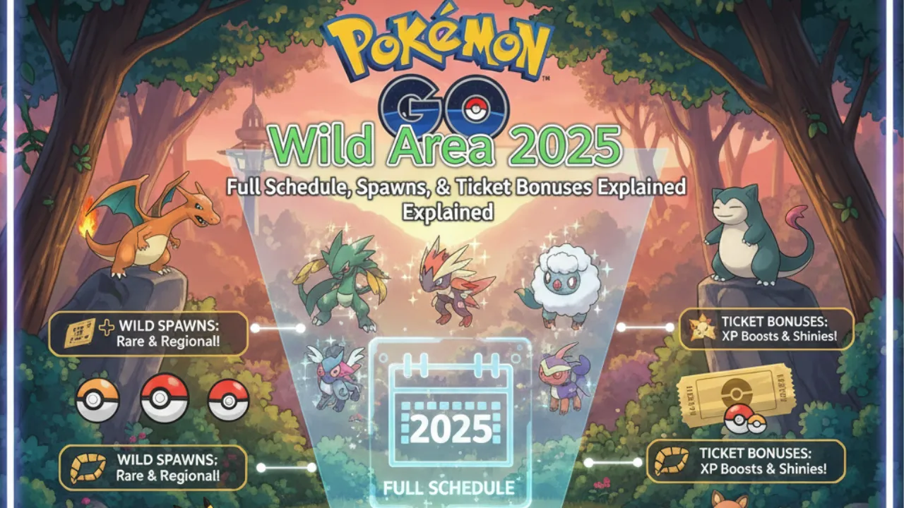Pokémon Go Wild Area 2025: Full Schedule, Spawns, and Ticket Bonuses Explained