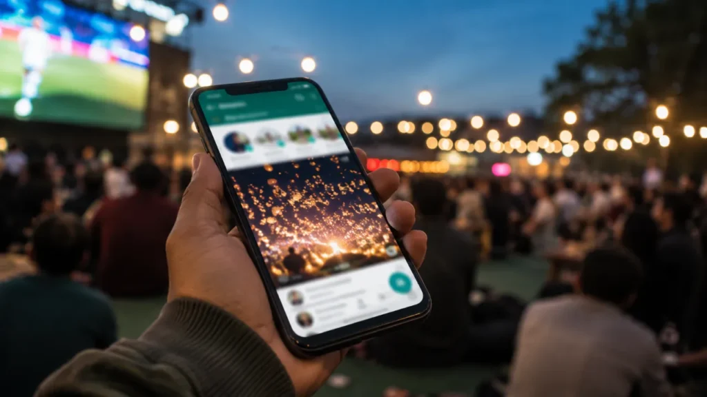 WhatsApp status screen showing a football animation replacing the heart reaction to celebrate the FIFA World Cup 2026 final - Gadgets180